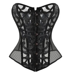 New Arrival Mesh See-through Overbust Waist shaper Bustiers