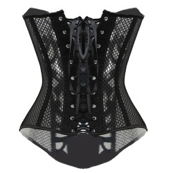 New Arrival Mesh See-through Overbust Waist shaper Bustiers