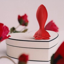 Rose Vibrating Butt Plug