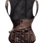 Brown Ladies Vintage Underbust Vest Bustiers