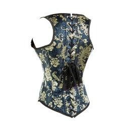 Royal Embroidered Steel Bones Sexy Vest Corset