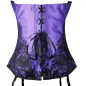 Charming Satin Floral Lace Plastic Bones Shaper Corset