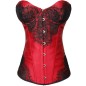 Charming Satin Floral Lace Plastic Bones Shaper Corset