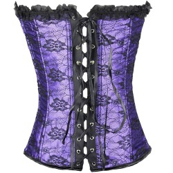 Cheap Bandage Ruffled Hem Waist Trainer Corset