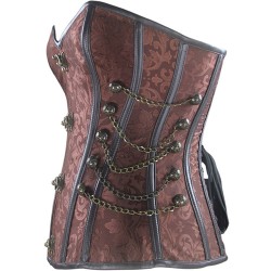 Sexy Retro Steampunk Overbust Bustiers Lingerie