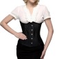 Black 26 Steel Bones Slimming Buckle Waist Cincher Bustiers