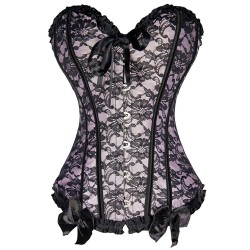Charming Bowknot Decorated Floral Lace Body Shaper