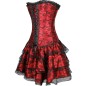 Long Overbust Floral Lace Bandage Ladylike Dress Corset