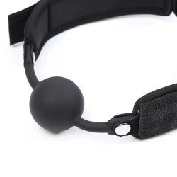 Silicone Gag Collar With Cuffs