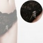 Black Lace Crotchless Thong Ladylike