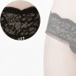 Black Lace Crotchless Thong Ladylike