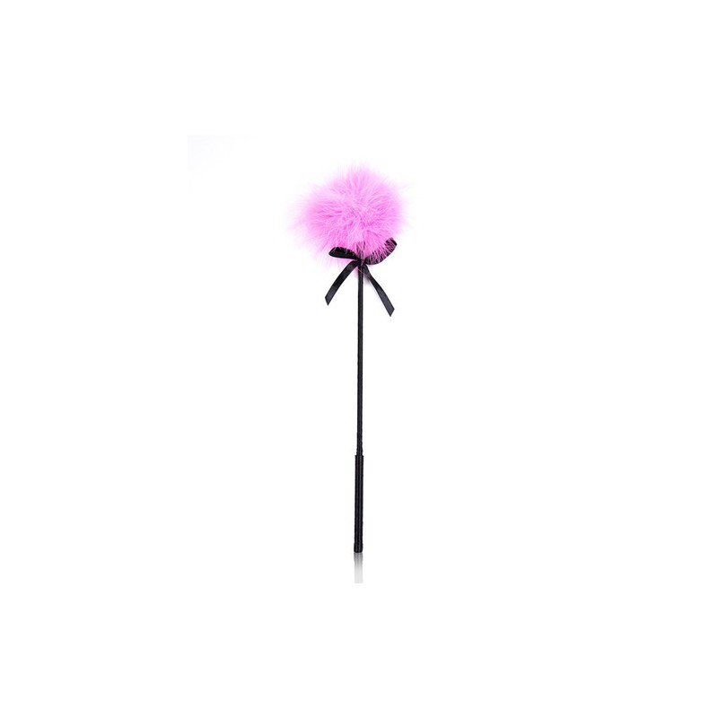 Pink Fancy Feather Tickler With Ribbon