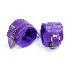 Fur Lined Purple Handcuffs