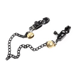 Unisex Alligator Nipple Clamps With Bell And Chain