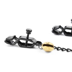 Unisex Alligator Nipple Clamps With Bell And Chain