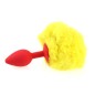 Ball Tail Silicone Anal Plug - Red