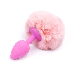 Ball Tail Silicone Anal Plug - Pink