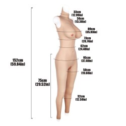 Ankle-length Silicone Bodysuit -Cotton