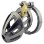 BON4M Stainless Steel Locking Cock Cage Chastity