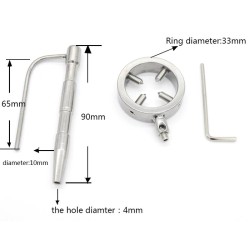 Spiked Penis Head Wand Male Chastity Device