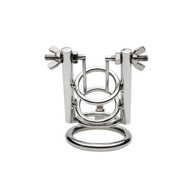 Stainless Steel Urethral Spreader CBT Chastity Cage