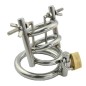 Stainless Steel Urethral Spreader CBT Chastity Cage