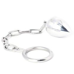 Stainless Steel Cock Ring and Anal Plug